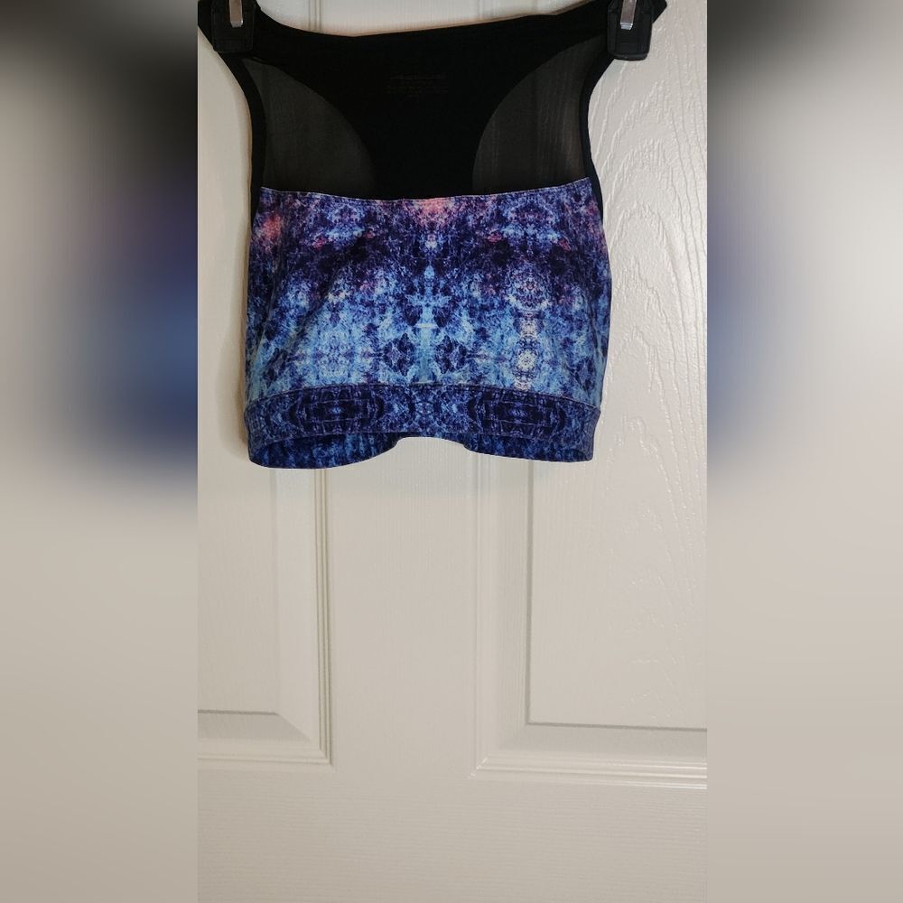 Activ8 L Black Blue Black Pink Lace Women's Sport Shirt Bra
